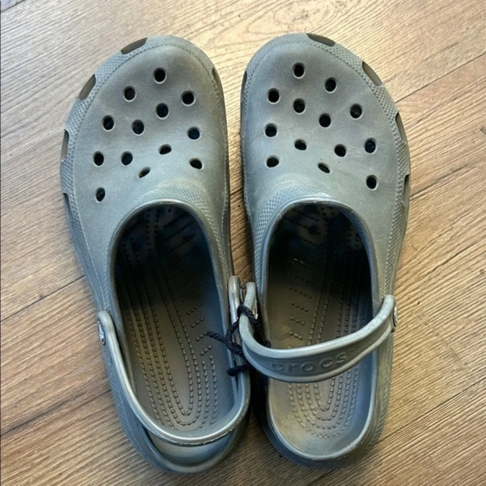 CROCS Gray Sandals ! Size 11